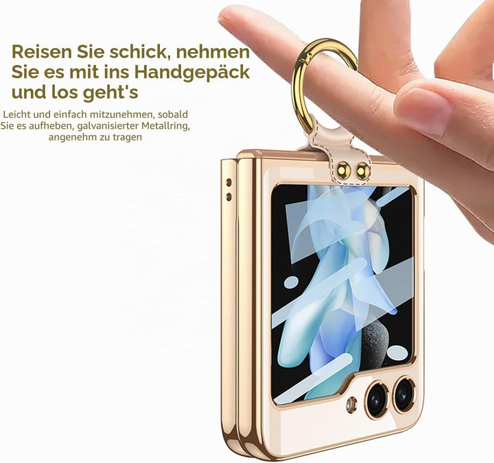 CeeEee Hülle für Samsung Z Flip 5 Transparent Handyhülle Stossfest Dünn Klappbar Case für Galaxy Z F