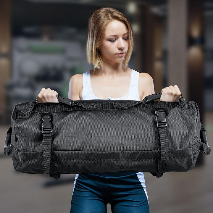 GOPLUS Gewichtssandsäcke Einstellbar, Trainingssandsack inkl. 6 x 4,5 kg Sandsack 6 Gummigriffe und