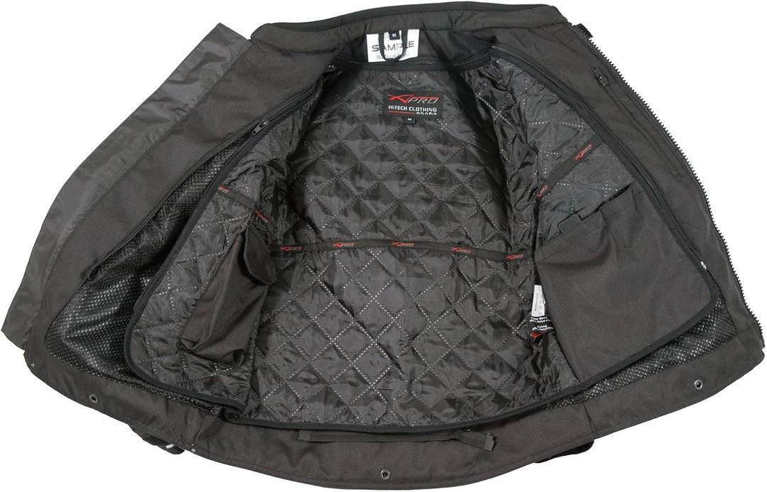 A-Pro Textil Motorrad Jacke Wasserdichte CE Protektoren Reflektirende Sport S Schwarz, S Schwarz
