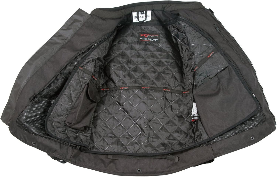 A-Pro Textil Motorrad Jacke Wasserdichte CE Protektoren Reflektirende Sport S Grau, S Grau