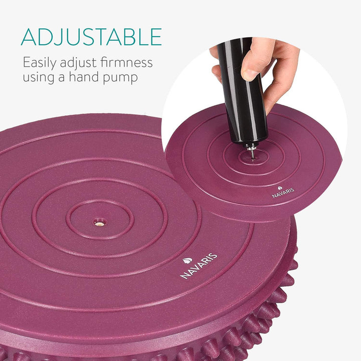 Navaris Balance-Igel Fitness Halbkugel mit Noppen - 2X Balance Igel Set - Sport Kissen für Balancetr