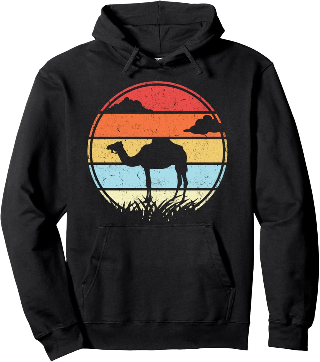 Vintage-Kamel-Silhouette 60er Jahre 70er Jahre Retro-Kamel Pullover Hoodie