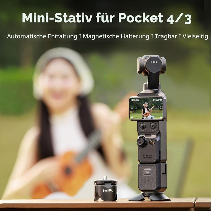 SMALLRIG Mini-Schnellwechsel-Kamerastativ für DJI Osmo Pocket 4/3, Action 6/5 Pro, für GoPro &amp; für I