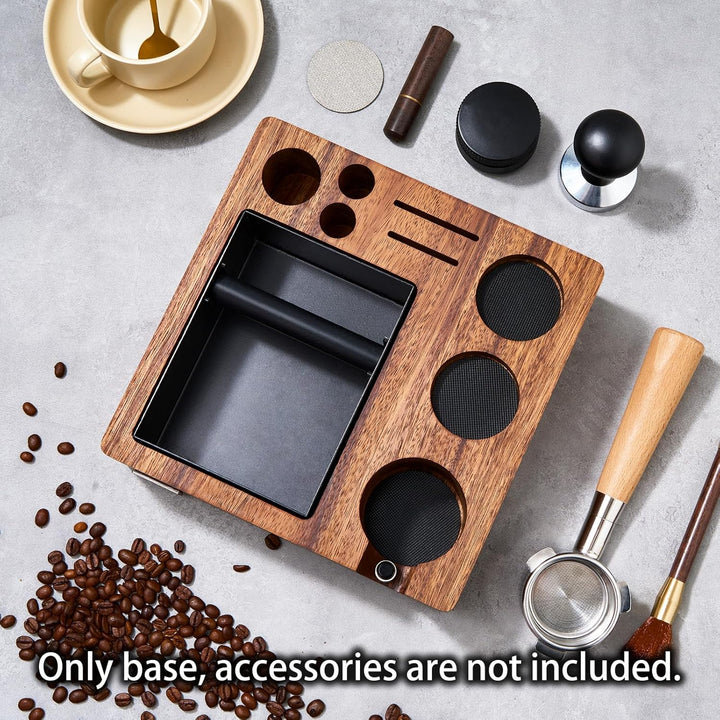 Espresso Knockbox Distributor Set 58mm für Breville | Barista Arbeitsstation mit Tamper, Kaffeeverte