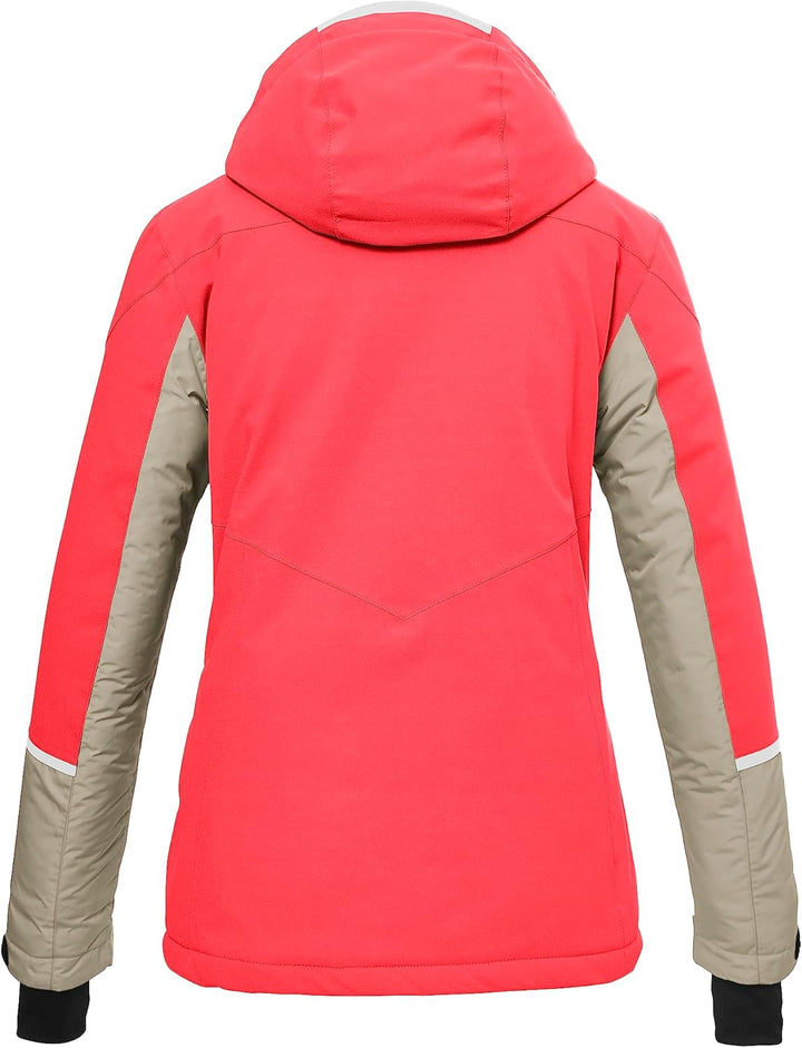 Killtec Damen Ksw 87 Wmn Ski Jckt Skijacke/Funktionsjacke mit abzippbarer Kapuze und Schneefang, neo