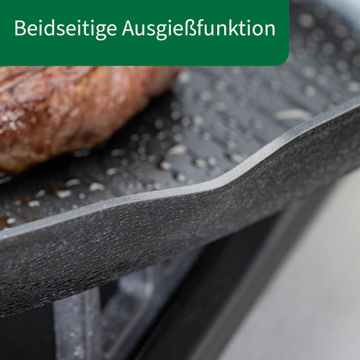 FACKELMANN Chefkoch trifft Keramik-Grillpfanne Hamburg – Hochwertige 28 cm Antihaft-Pfanne aus recyc