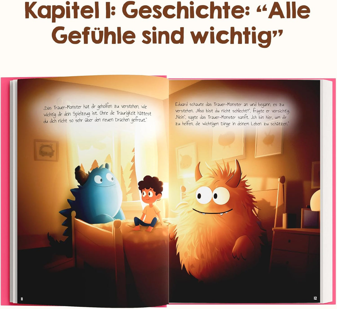 Edubini Gefühlstagebuch Kinder [6-12 Jahre] - Tagebuch Mädchen & Jungs - Gefühle Buch für Umgang mit