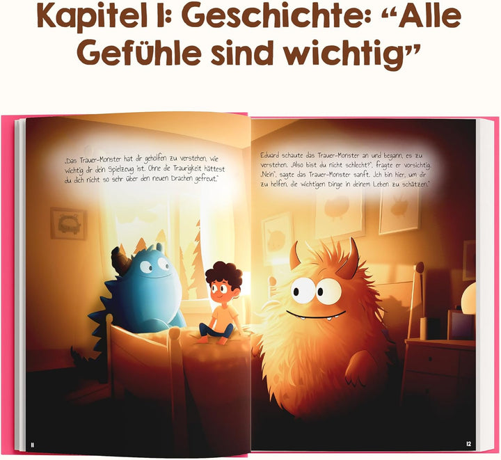 Edubini Gefühlstagebuch Kinder [6-12 Jahre] - Tagebuch Mädchen & Jungs - Gefühle Buch für Umgang mit