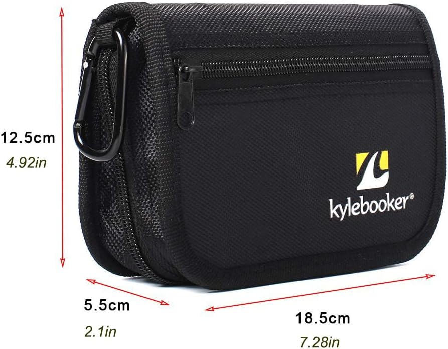 Kylebooker Aufbewahrungstasche für Angelköder Spinner Baits Wallet Case Flies Box Schwarz, Schwarz