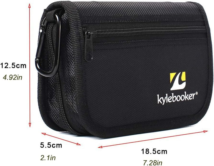 Kylebooker Aufbewahrungstasche für Angelköder Spinner Baits Wallet Case Flies Box Schwarz, Schwarz