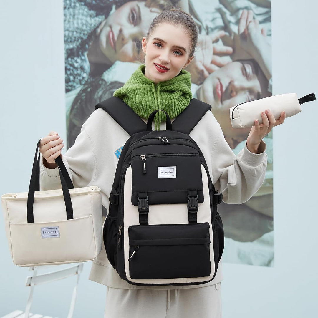 Aamytike Schulrucksack Mädchen Teenager Schule Rucksack Damen Schulranzen Maedchen Wasserdicht Kinde