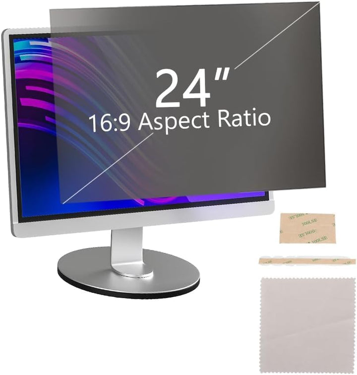 24 Zoll Bildschirm Blickschutzfilter, Verbesserter Displayschutzfolie Abnehmbare HD Datenschutzfolie