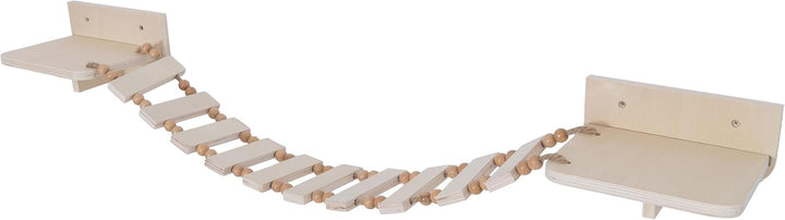 Mendler Kletterbrücke HWC-Q56 - Natur | Katzenleiter, Katzentreppe, Hängebrücke, Katzenbrücke, Platt