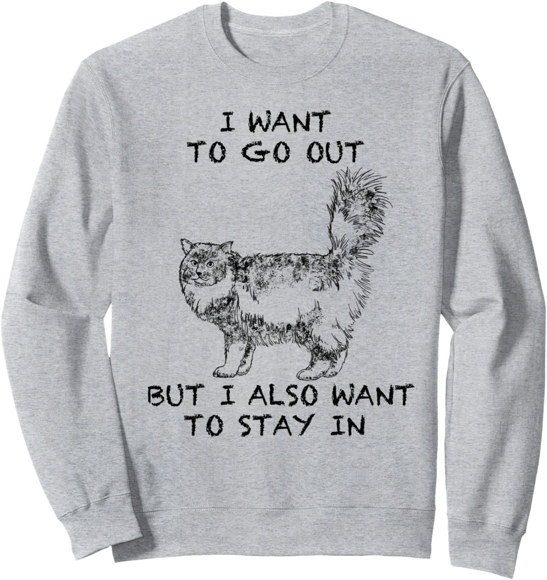 Sibirische Waldkatze Katze Zitat Hand gezeichnete Kunst Sweatshirt