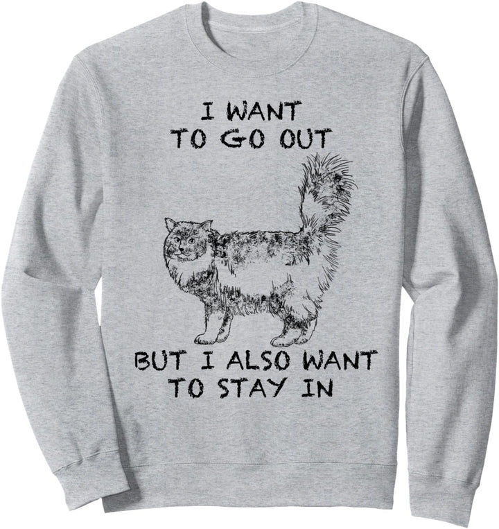 Sibirische Waldkatze Katze Zitat Hand gezeichnete Kunst Sweatshirt