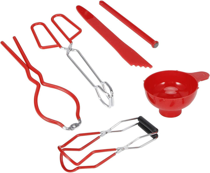 Einmachset 6teilig, Lebensmittelzange, Glasschlüssel, Magnetdeckelheber, Messgerät, Jar Lifter, Tric