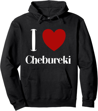 Russland Russia I Love Chebureki Russisches Essen Pelmeni Pullover Hoodie