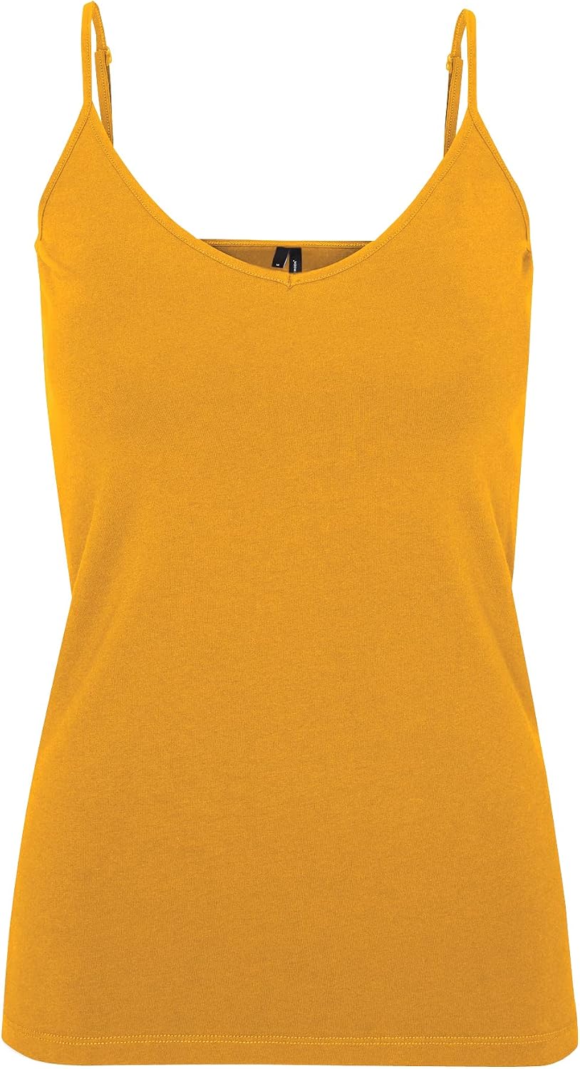 VERO MODA Damen Vmmaxi My Soft V Singlet Noos Top M Mehrfarbig (2x Dark Grey Melange, 1x Dusty Olive