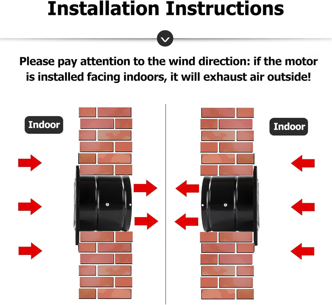 100mm Abluftventilator 140m³/h, badlüfter 100mm mit Rücklaufklappe, Rauchabzug Wandventilator Abluft