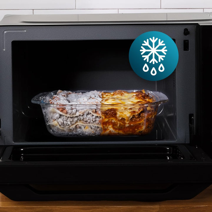 Cecotec Mikrowelle ohne Drehteller Proclean 6140 Door. 23 Liter Fassungsvermögen, 1000W + 800W, Flat