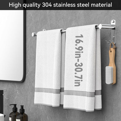 Handtuchhalter Ausziehbar 43-78CM Edelstahl Ohne Bohren Handtuchstange Wand Wandregal Geeignet für B