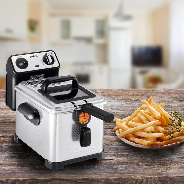 Tefal fr5191 nur freistehend Fritteuse Fritteuse, 1,3 kg, Metall, 4 l, Single, Edelstahl)