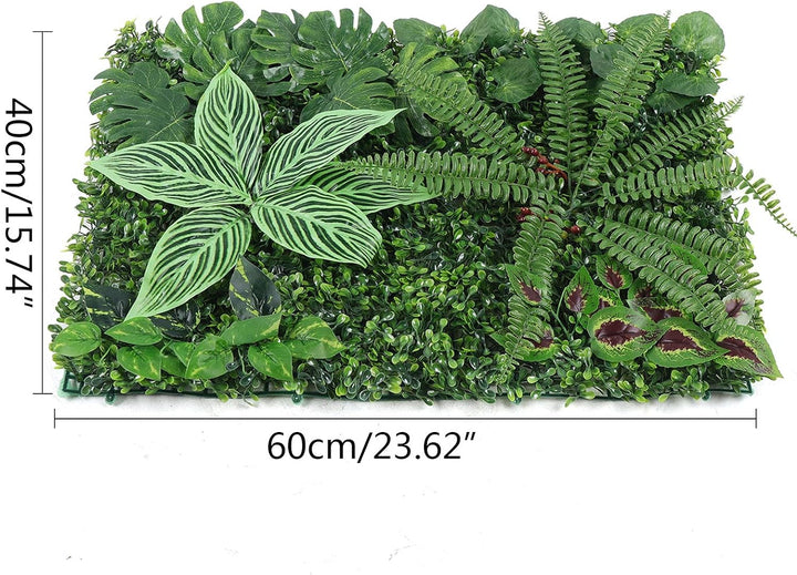 12 Stück Künstlich Hecke Kunstpflanzen Rasen Wand Künstlich Hecke Wand Panels Gartendekor 60 * 40 cm