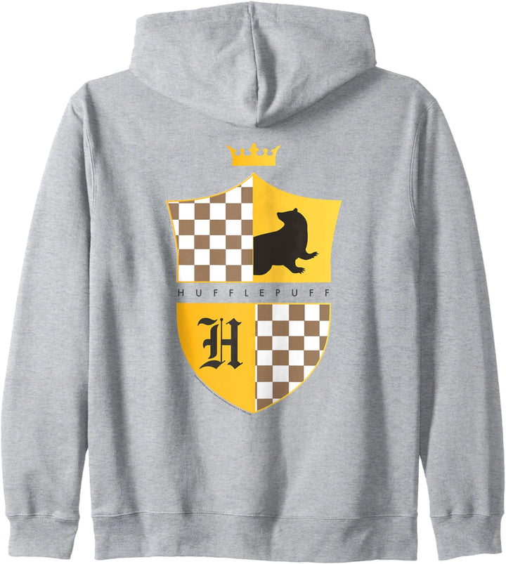 Harry Potter Hufflepuff Checkered Shield Crest Kapuzenjacke