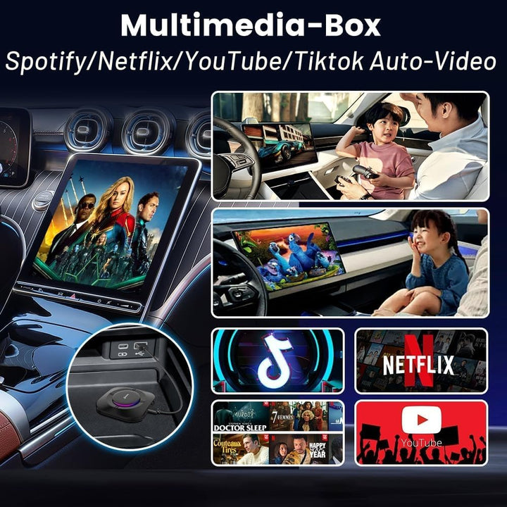 CarlinKit Android 13.0 AIBox Adapter - Wireless CarPlay&amp;Android Auto, 4GB+64GB Android 13.0 Standalo