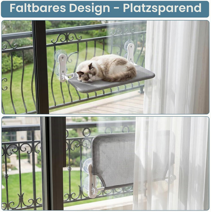 Kätzchen hängematte,fensterliegeplatz für Katzen mit Stabil Saugnäpfe,Katzenhängebett Fenster, Belas