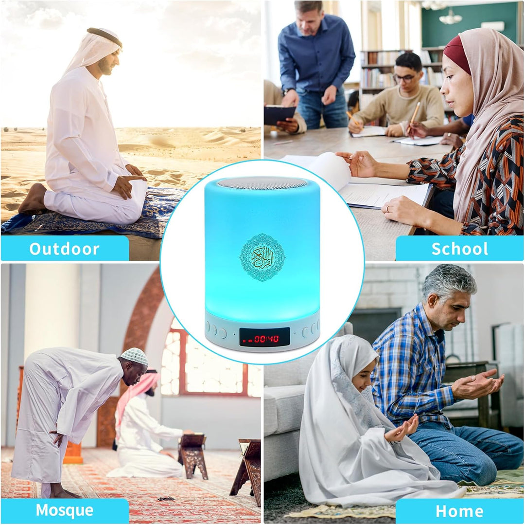 Koran Lautsprecher Lampe Mit Fernbedienung, MP3 Quran Nachtlicht, Tragbare LED Bluetooth Touchscreen