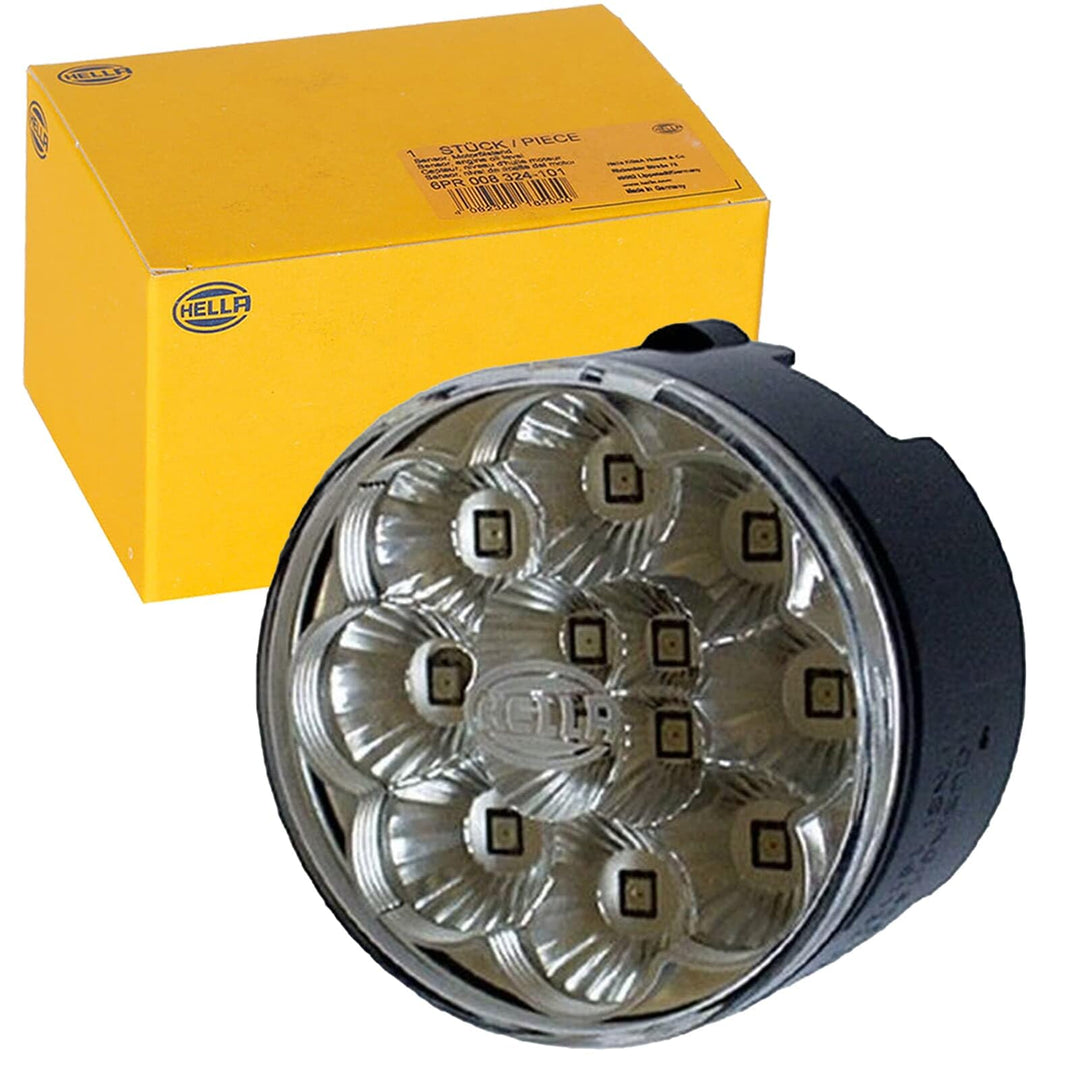 HELLA - Blinkleuchte - LED - 24V - Einbau/Schraubanschluss - Lichtscheibenfarbe: glasklar - hinten/l