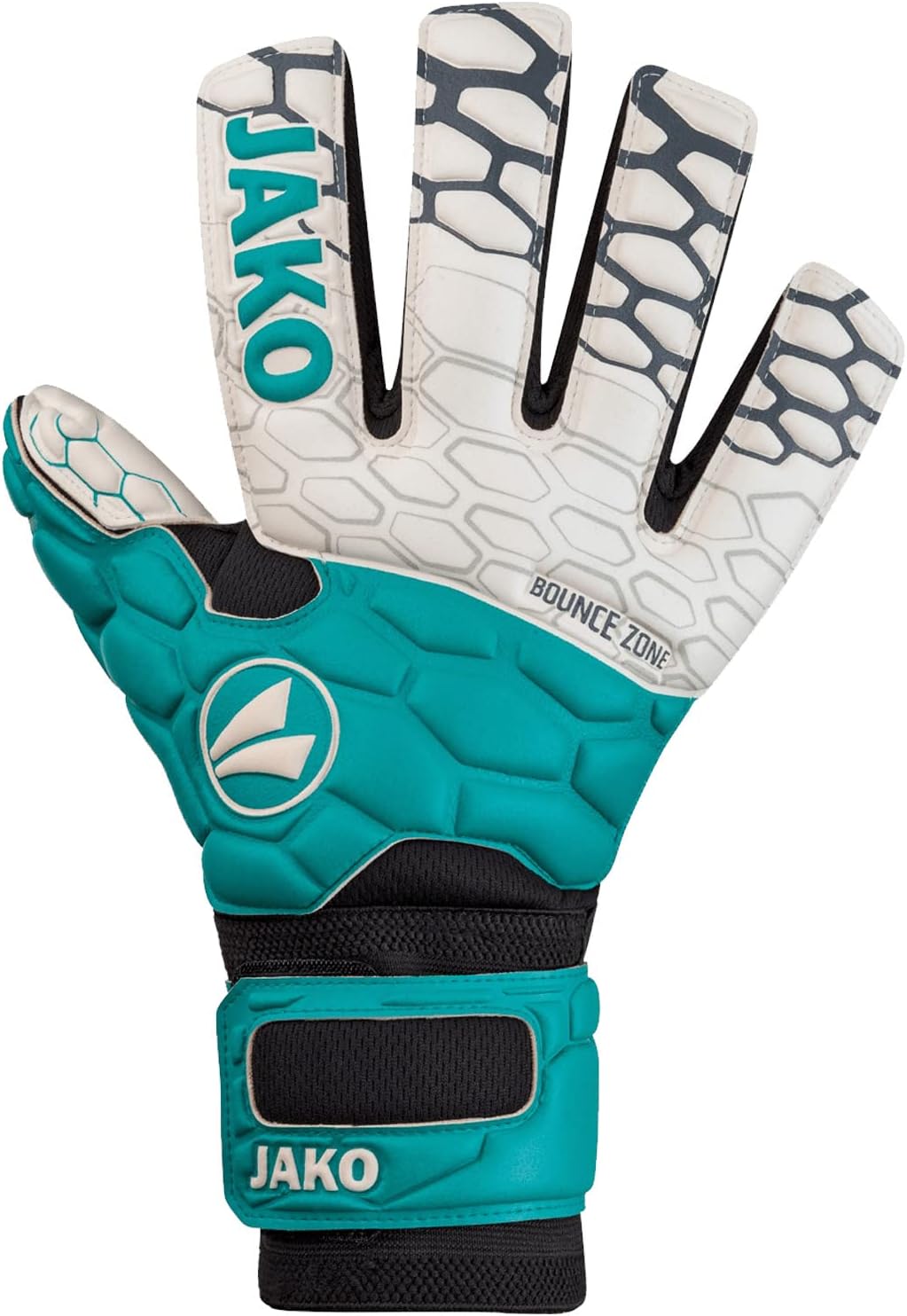 JAKO Prestige Supersoft Negative Cut Torwart-handschuh 8.5 türkis/anthrazit, 8.5 türkis/anthrazit
