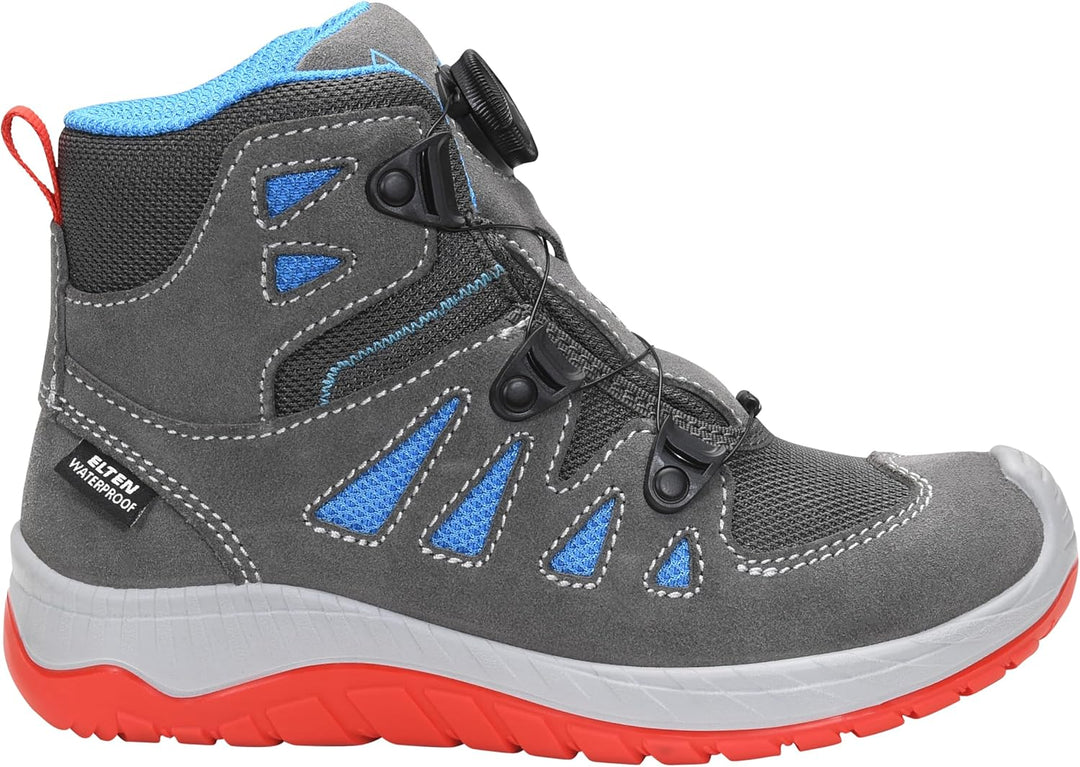 ELTEN Kinderschuhe Outdoor Maddox Kids BOA Grey-red Mid für Mädchen und Jungen 30 EU Grau, 30 EU Gra