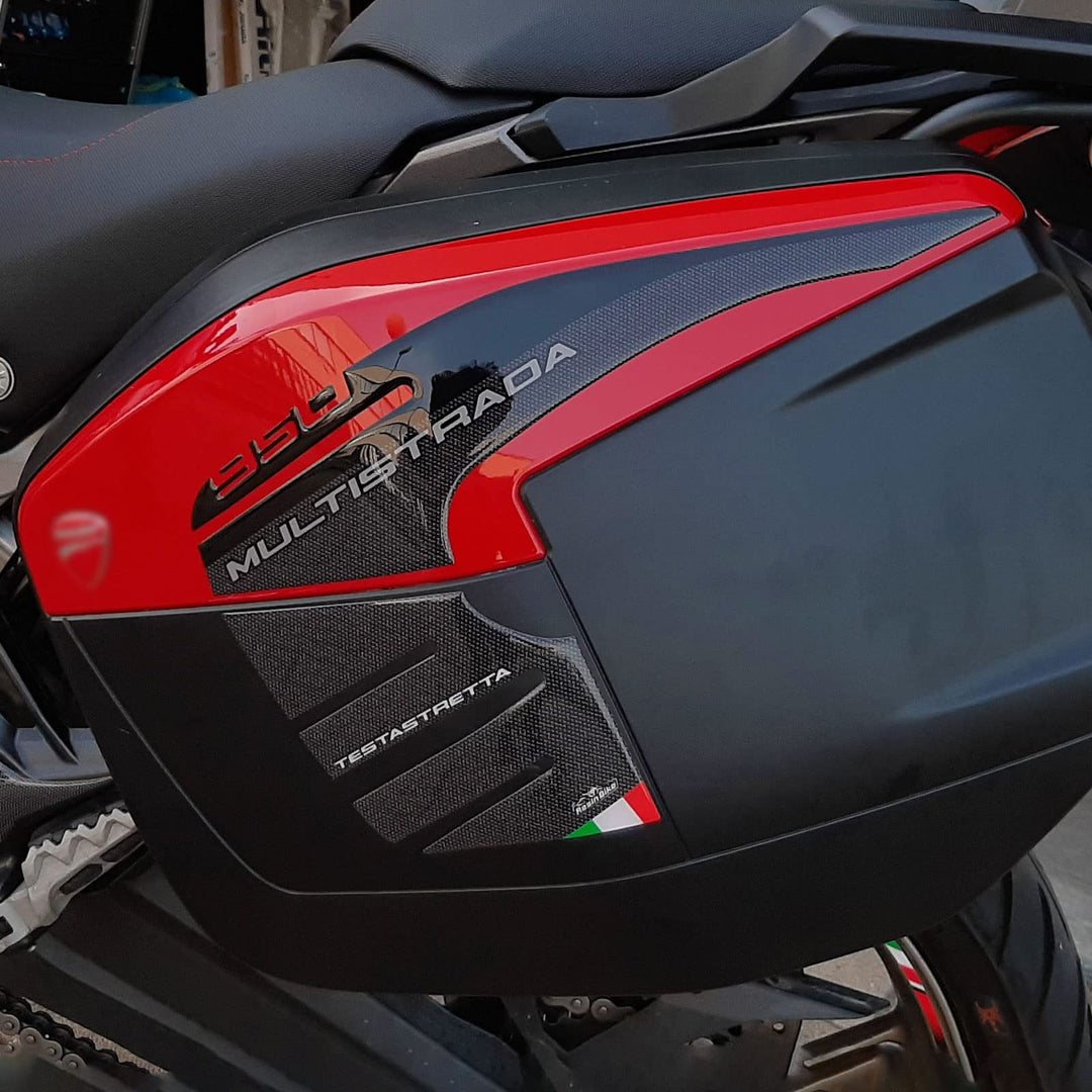 Resin Bike Aufkleber Motorrad Kompatibel Mit Ducati Multistrada 950 2018-2020. Schutz Packtaschen Vo