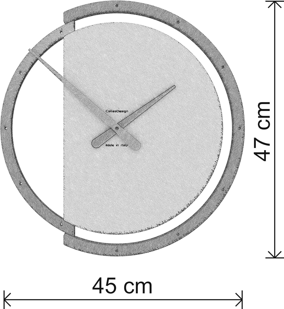 CalleaDesign 45 cm Wanduhr Zaki Canaletto Walnuss, Canaletto Walnuss