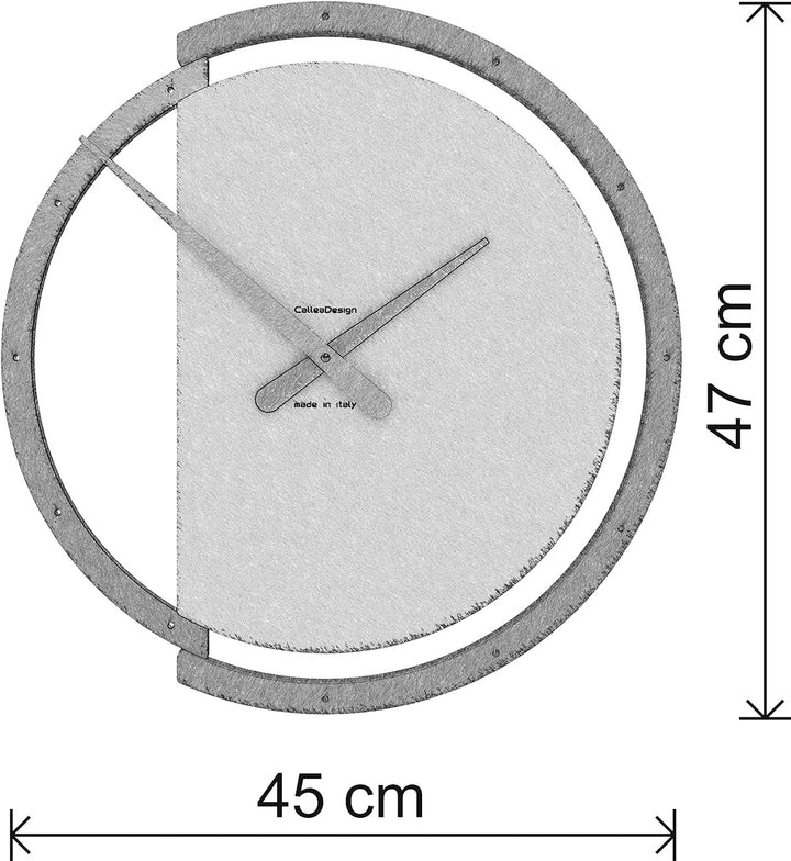 CalleaDesign 45 cm Wanduhr Zaki Canaletto Walnuss, Canaletto Walnuss