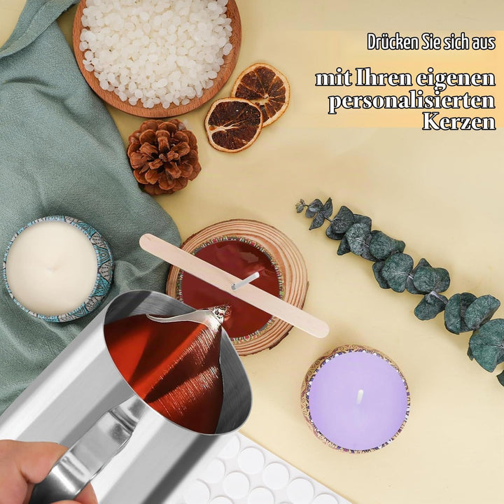 Kerzen Selber Machen Set, DIY Kerzenherstellung Kit für Erwachsene Anfänger, DIY Duftkerzen Geschenk