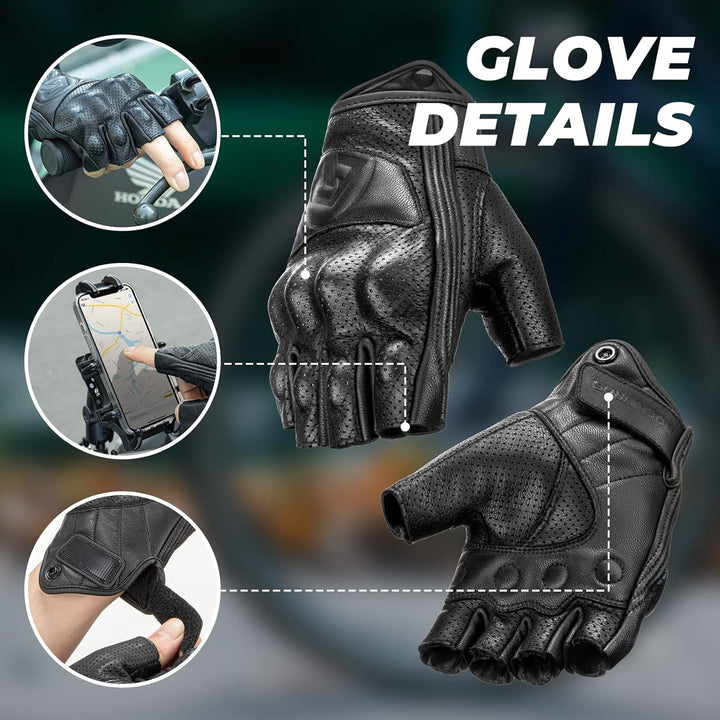 ROCKBROS Motorradhandschuhe Herren Motorrad Handschuhe Winddichte Touchscreen Radsporthandschuhe Atm