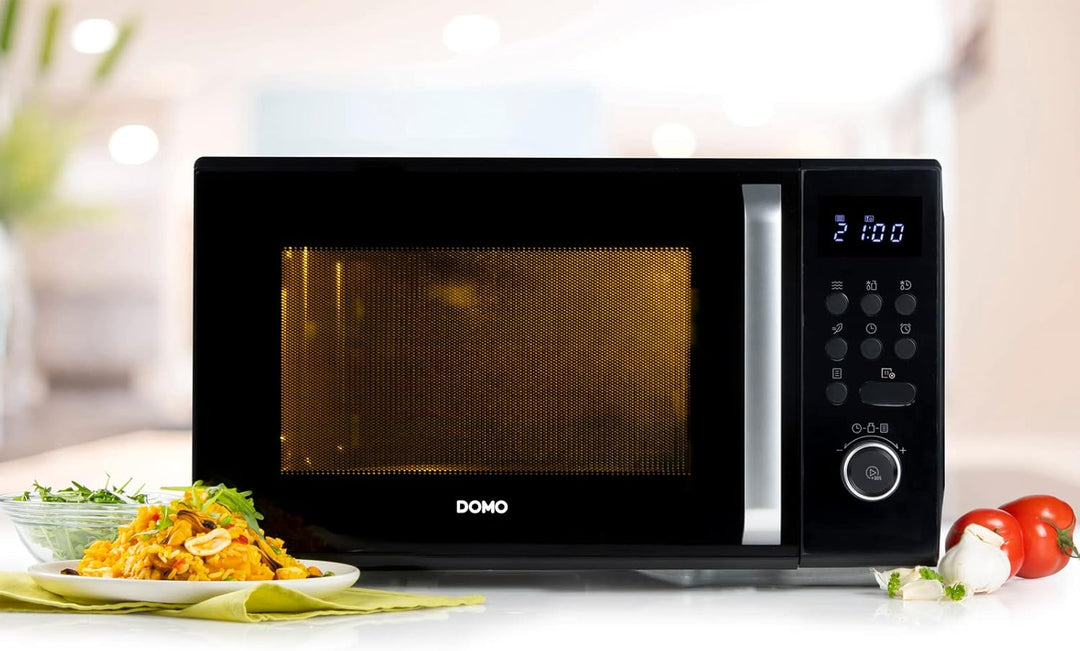 DOMO DO23101 Freistehend Mikrowelle - 5 Leistungsstufen - Auftaufunktion - 8 automatische Programme