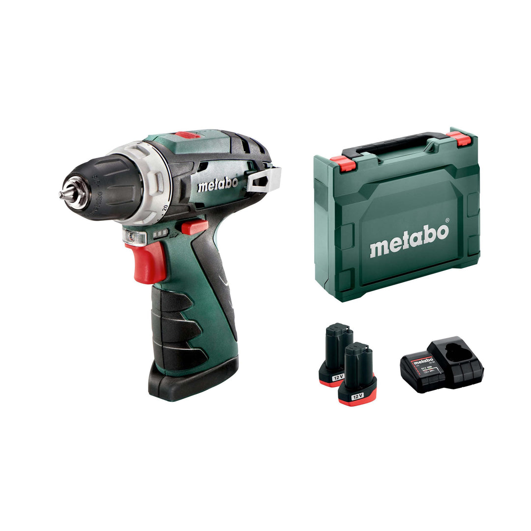 Metabo PowerMaxx BS Basic Akku-Bohrschrauber 12V 2x Li-Ion- Ladegerät LC 12- Kunststoffkoffer - 6009