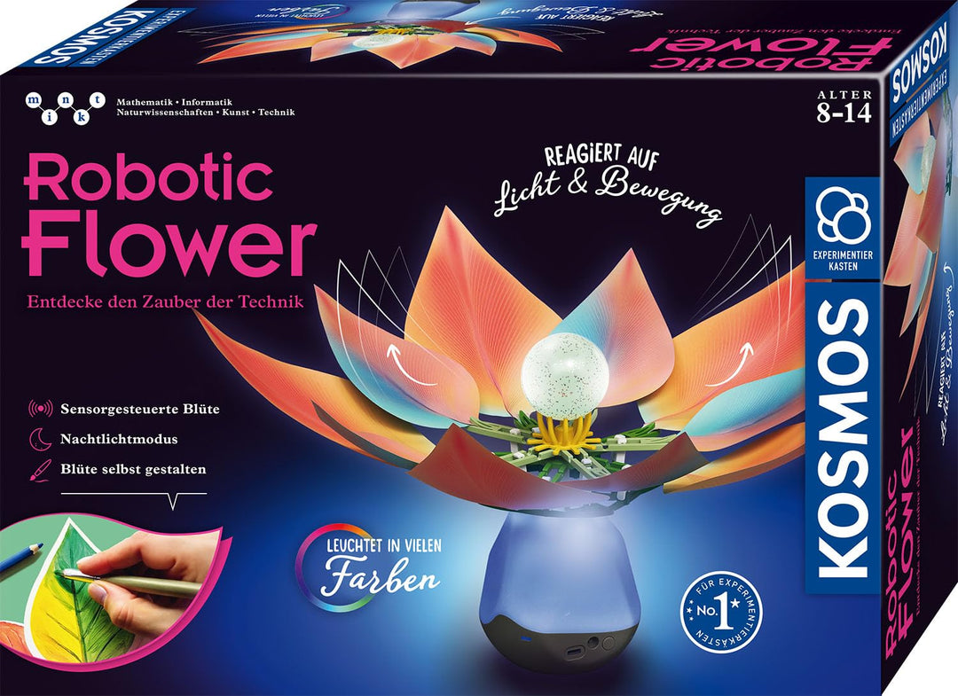 KOSMOS Robotic Flower 621230 Entdecke den Zauber der Technik mit Blumen und Botanicals, gestalte kre