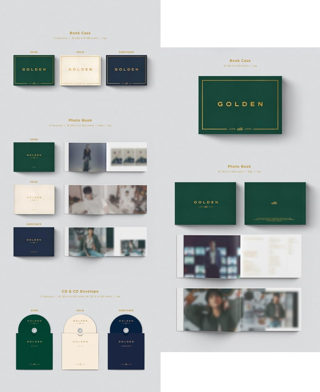 JUNGKOOK BTS - Solo Album GOLDEN [3 Ver. + Weverse Album Ver. SET]