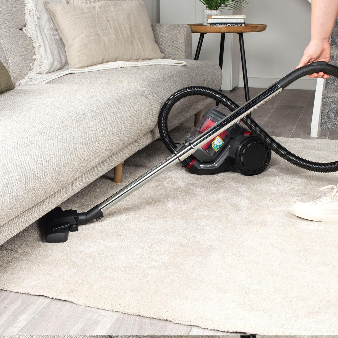 Beldray BEL0700TBVDE kompakter Zylinder-Staubsauger – PET Plus+ beutelloser Vac, leichter Teppichrei