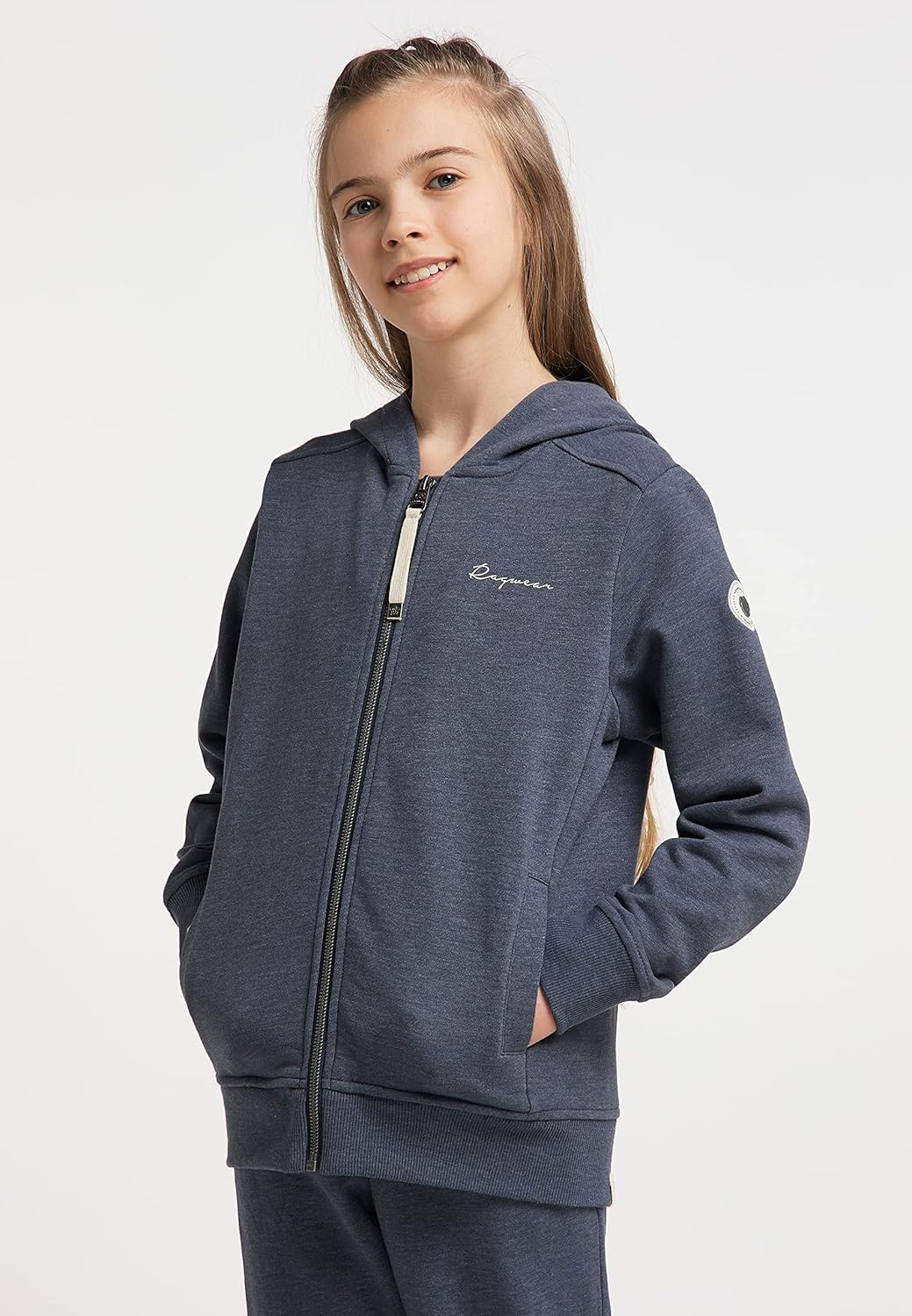 Ragwear Mädchen Sweatjacke oder Hose THEA ZIP ORGANIC Sweatshirt mit Kapuze und Reissverschluss Über