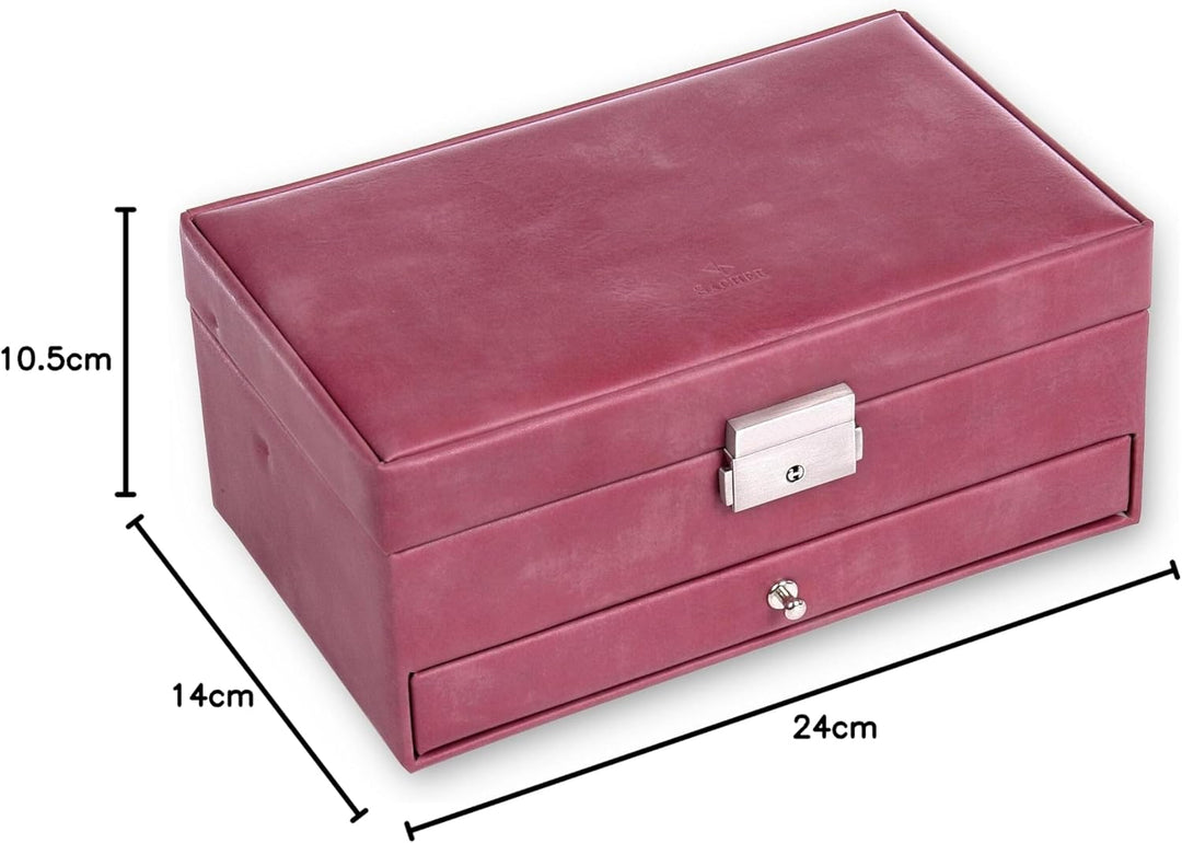 SACHER Schmuckkasten Helen - Handmade in Germany - Breite 24 cm (alt rosé), Alt Rosé