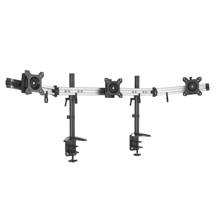 HFTEK 3-Fach Monitorarm - Tischhalterung für 3 Bildschirme von 15 – 27 Zoll mit VESA 75 / 100