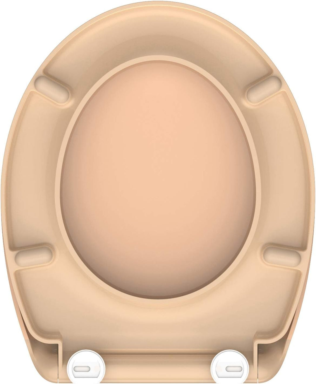 SCHÜTTE WC-Sitz Duroplast BEIGE, Toilettensitz mit Absenkautomatik und Schnellverschluss für die ein