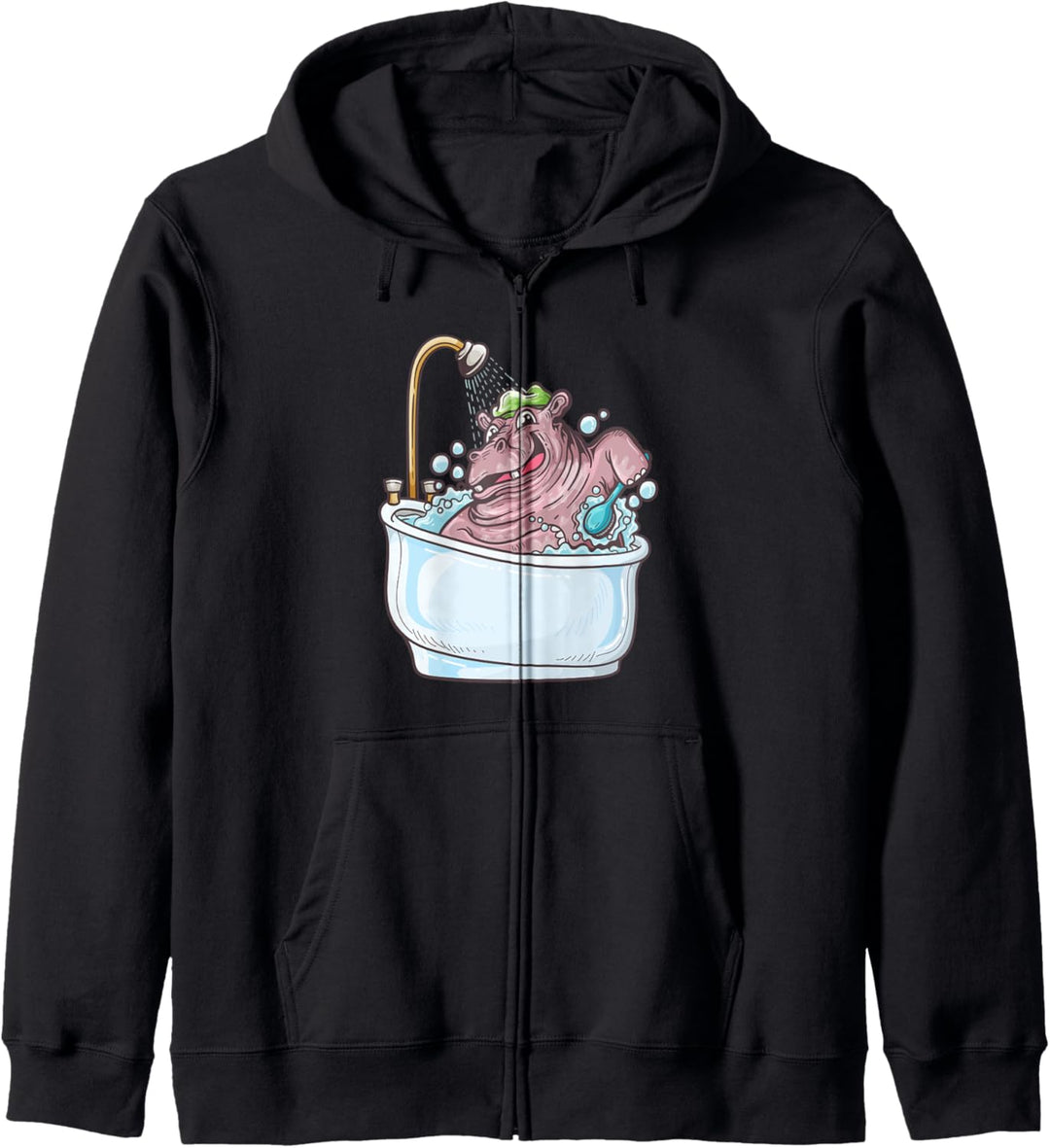 Funny Hippo Shower Bubble Bath Tub Hippopotamus Kapuzenjacke