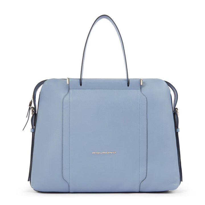 Piquadro Circle Schulranzen, 38 cm, hellblau, Hellblau